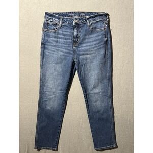 Old Navy Women's 6 Petite High-Rise Vintage Slim Jeans Dark Wash Secret-Smooth